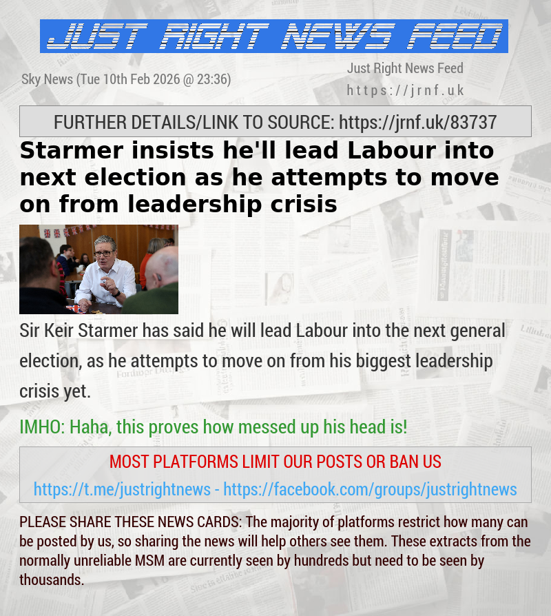 Starmer insists he’ll lead Labour into next election as he attempts to move on from leadership crisis