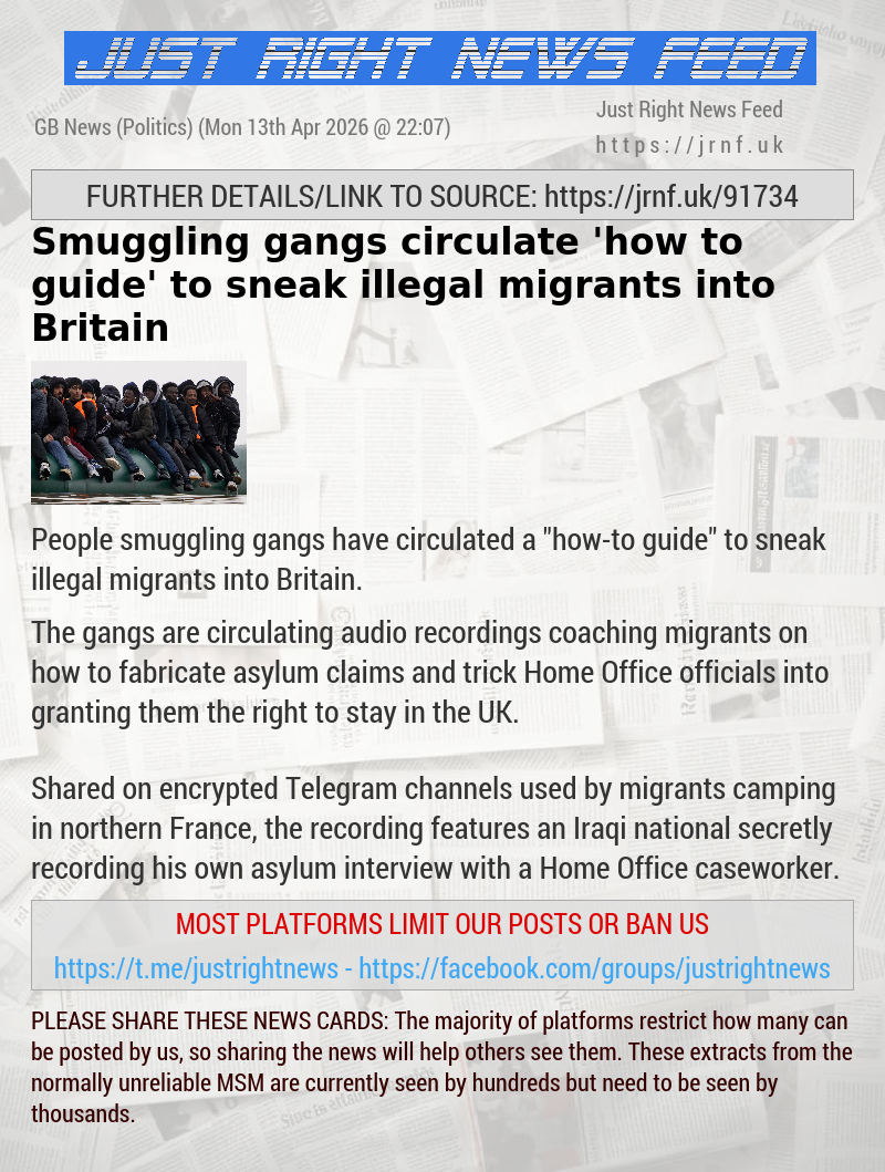 Smuggling gangs circulate ’how—to guide’ to sneak illegal migrants into Britain