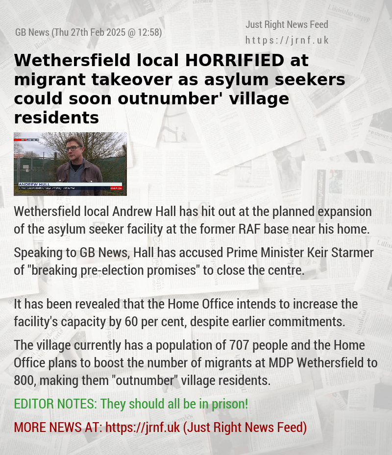 Wethersfield local HORRIFIED at migrant takeover as asylum seekers ‘could soon outnumber’ village residents