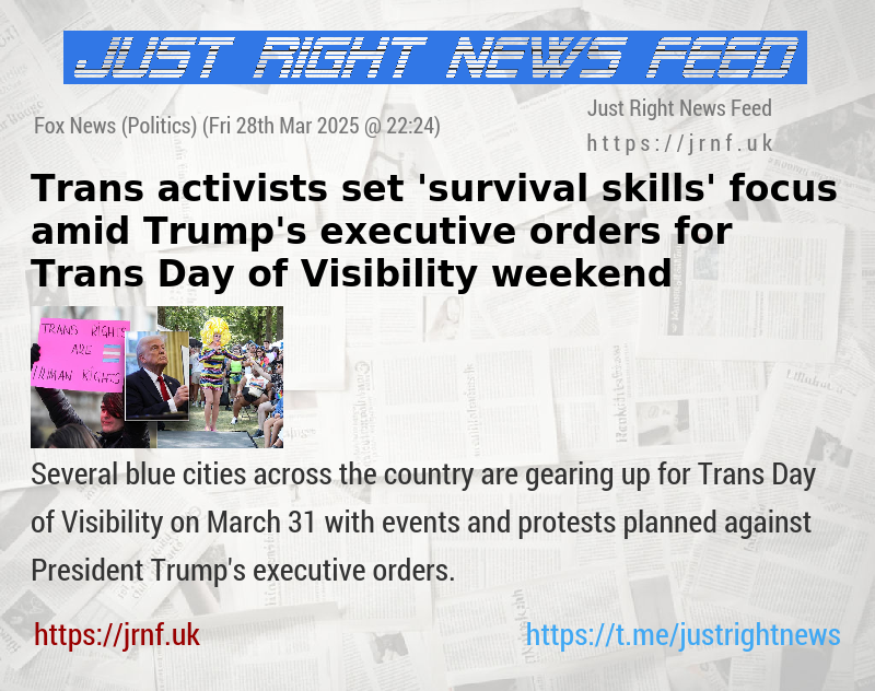 Trans activists set ’survival skills’ focus amid Trump’s executive orders for Trans Day of Visibility weekend