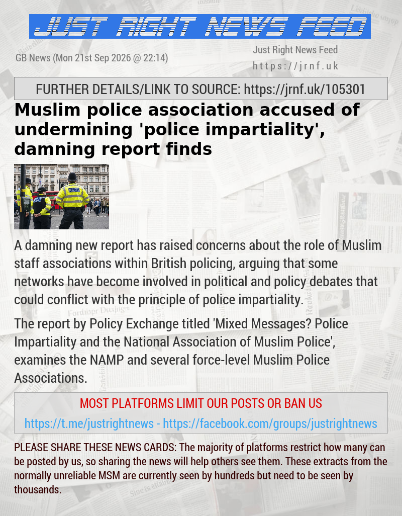 Muslim police association accused of undermining ’police impartiality’, damning report finds