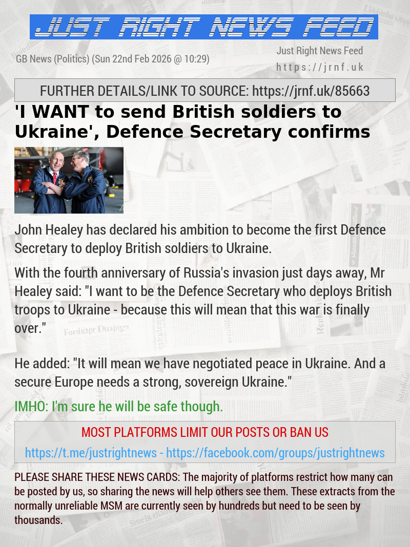 ’I WANT to send British soldiers to Ukraine’, Defence Secretary confirms