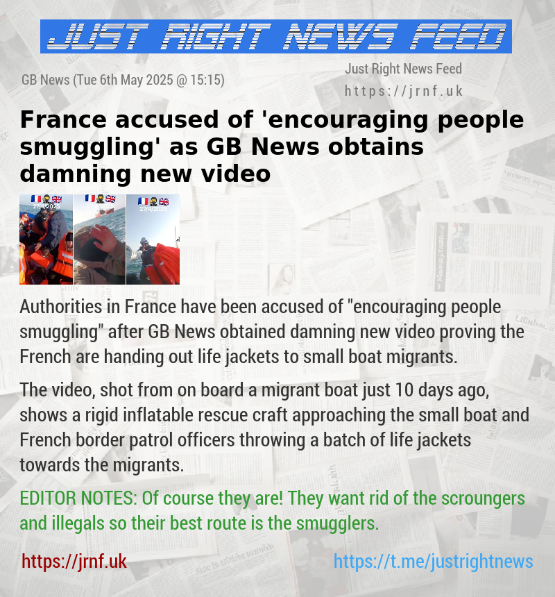 France accused of ’encouraging people smuggling’ as GB News obtains damning new video