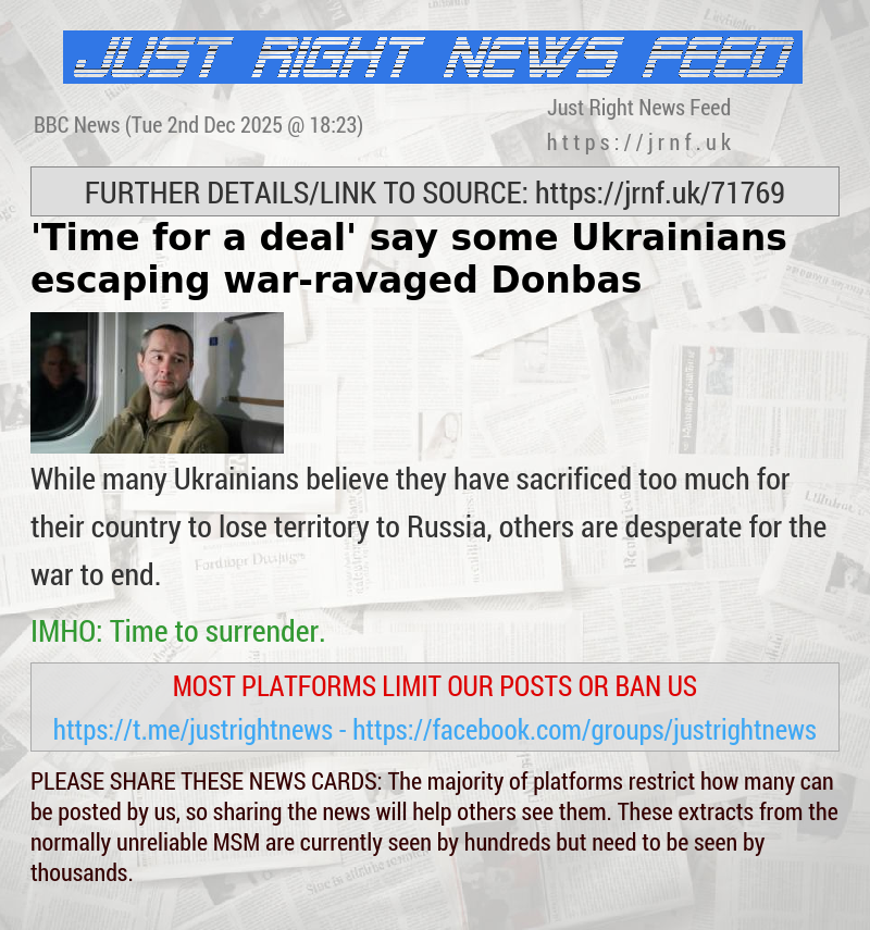 ’Time for a deal’ say some Ukrainians escaping war—ravaged Donbas