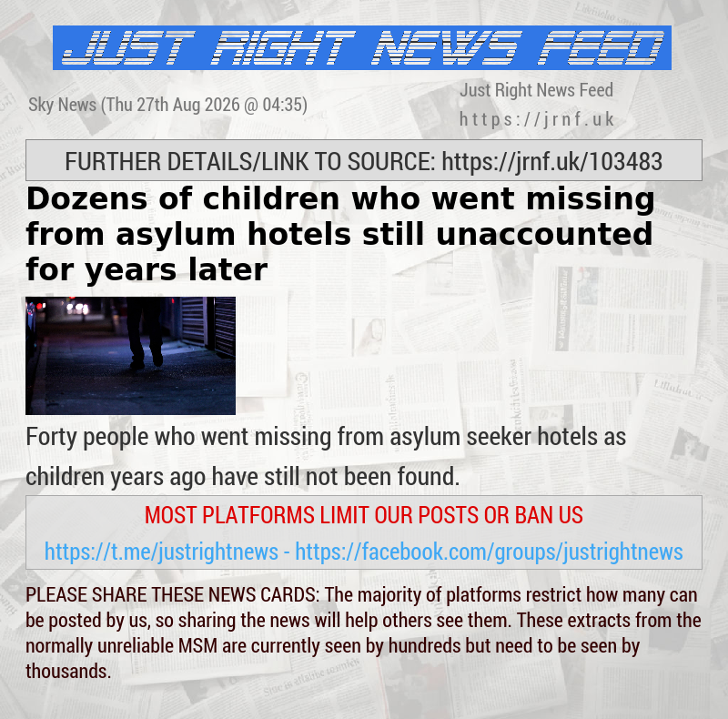 Dozens of children who went missing from asylum hotels still unaccounted for years later