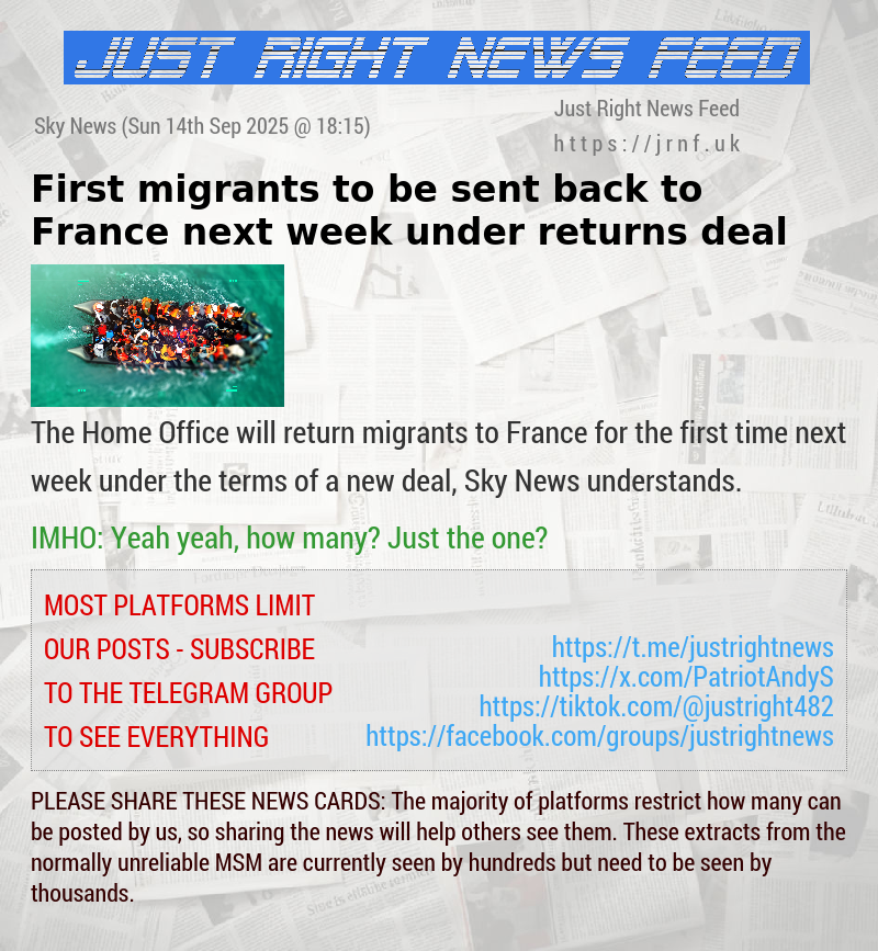 First migrants to be sent back to France next week under returns deal