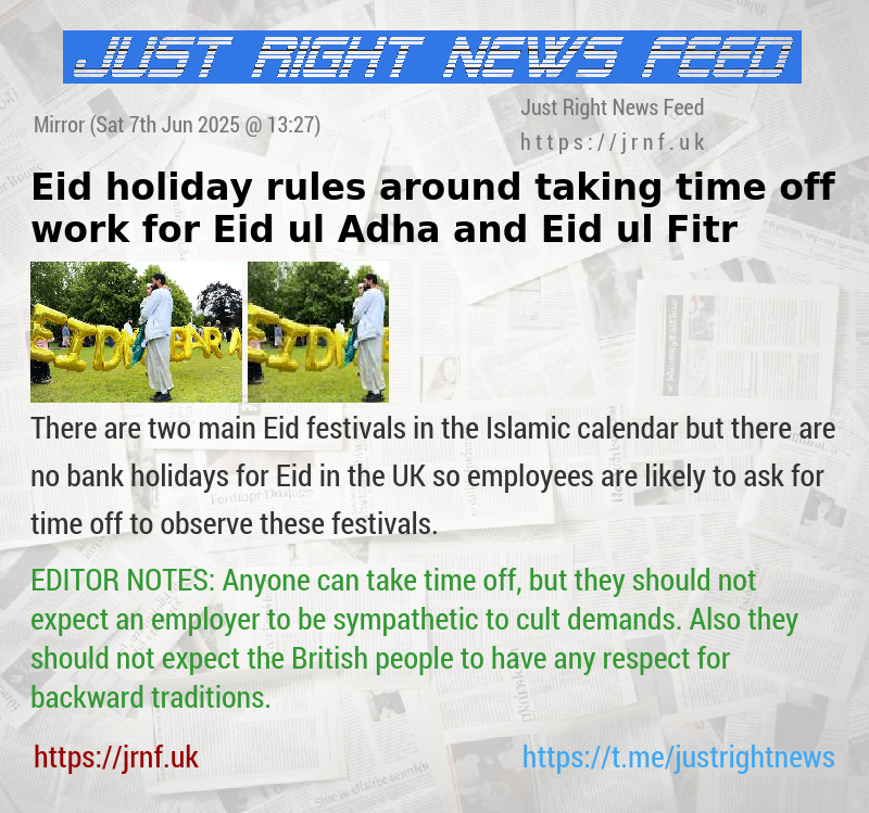 Eid holiday rules around taking time off work for Eid ul Adha and Eid ul Fitr