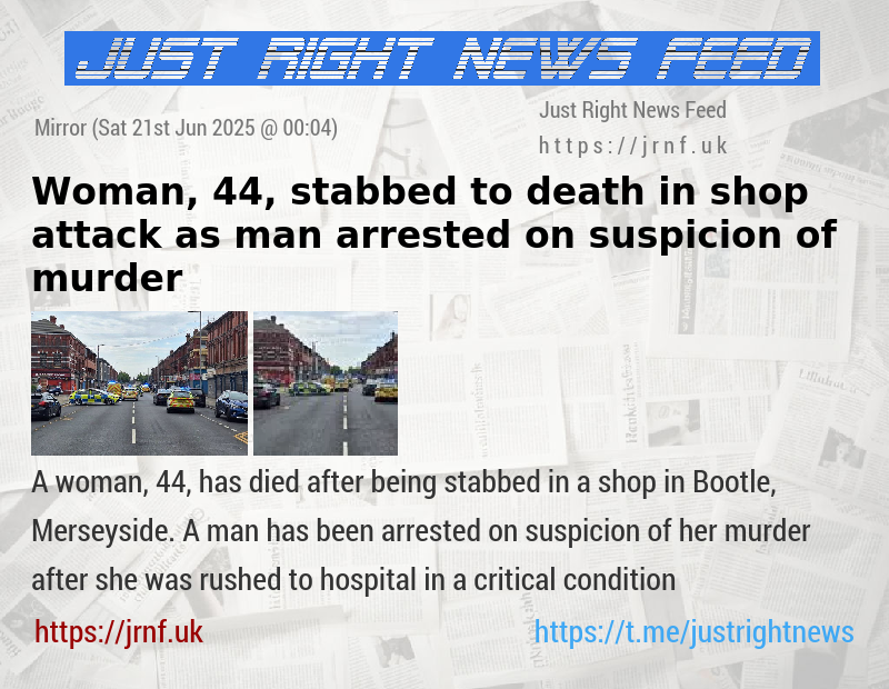 Woman, 44, stabbed to death in shop attack as man arrested on suspicion of murder