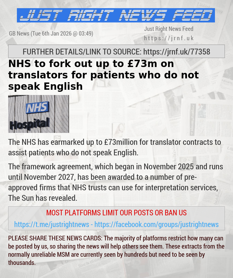 NHS to fork out up to &pound;73m on translators for patients who do not speak English