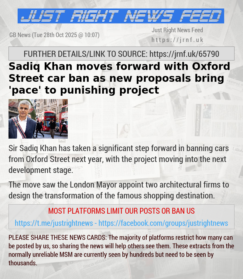 Sadiq Khan moves forward with Oxford Street car ban as new proposals bring ’pace’ to punishing project