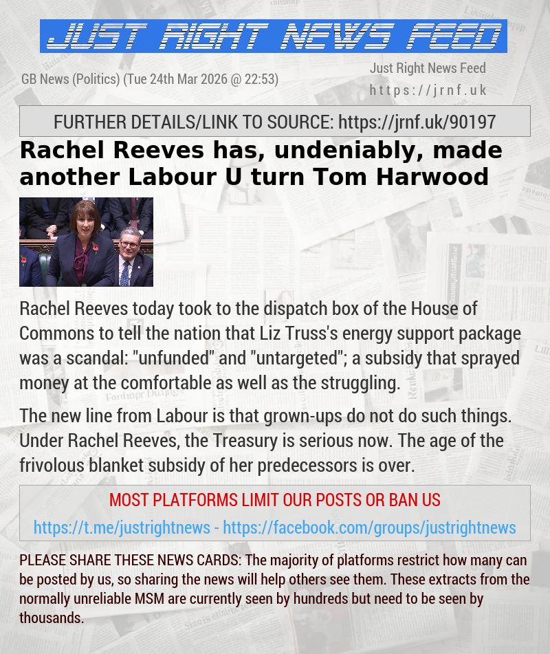 Rachel Reeves has, undeniably, made another Labour U—turn — Tom Harwood