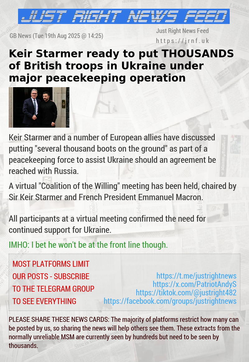 Keir Starmer ready to put THOUSANDS of British troops in Ukraine under major peacekeeping operation