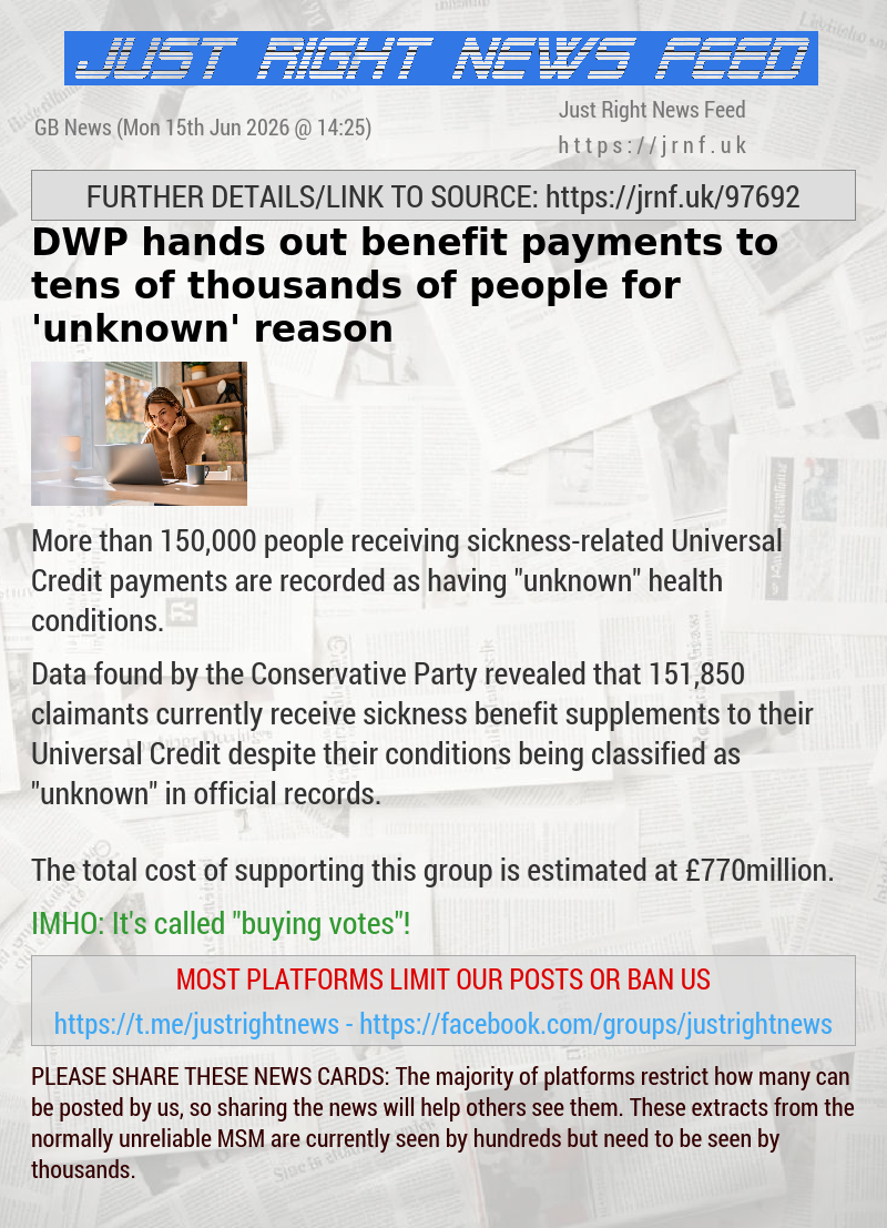 DWP hands out benefit payments to tens of thousands of people for ’unknown’ reason