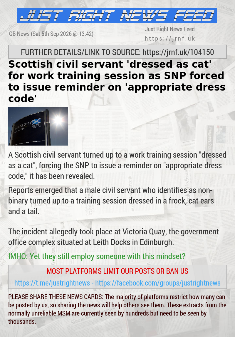 Scottish civil servant ’dressed as cat’ for work training session as SNP forced to issue reminder on ’appropriate dress code’