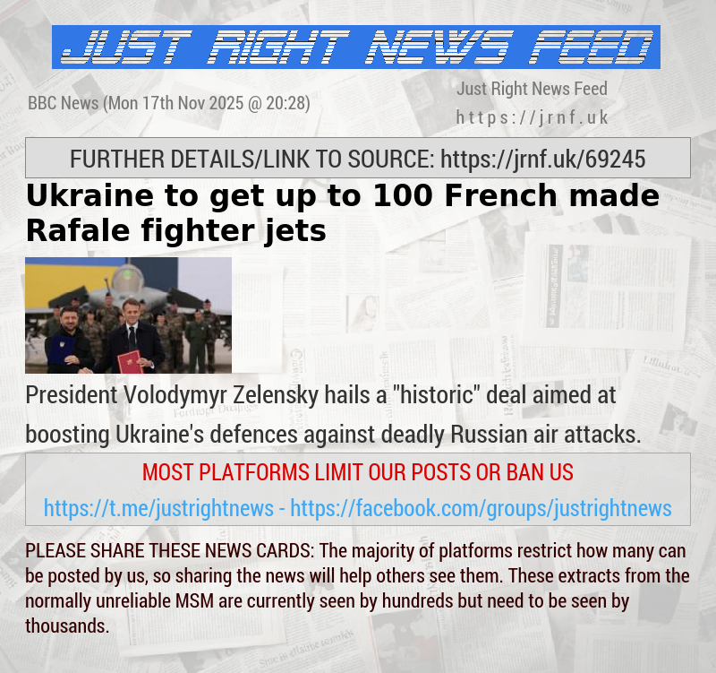 Ukraine to get up to 100 French—made Rafale fighter jets