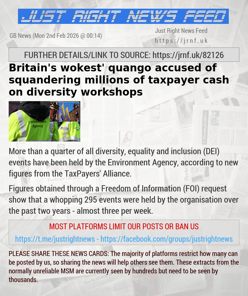 Britain’s ‘wokest’ quango accused of squandering millions of taxpayer cash on diversity workshops