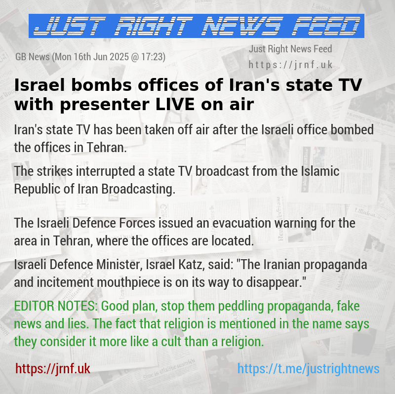 Israel bombs offices of Iran’s state TV with presenter LIVE on air