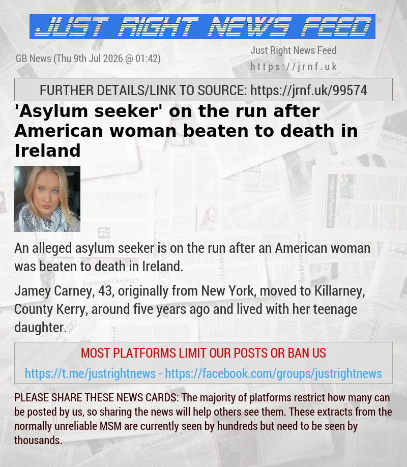 ’Asylum seeker’ on the run after American woman beaten to death in Ireland