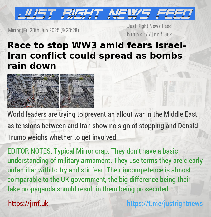 Race to stop WW3 amid fears Israel—Iran conflict could spread as bombs rain down