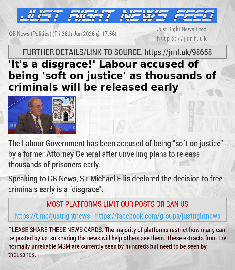 ’It’s a disgrace!’ Labour accused of being ’soft on justice’ as thousands of criminals will be released early