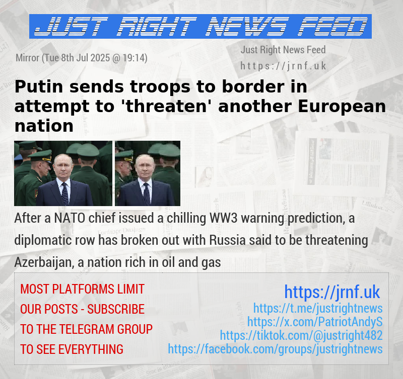 Putin sends troops to border in attempt to ’threaten’ another European nation