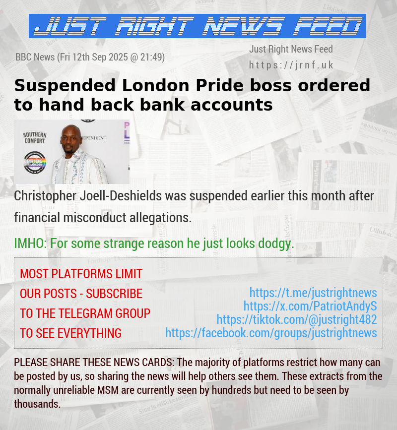 Suspended London Pride boss ordered to hand back bank accounts