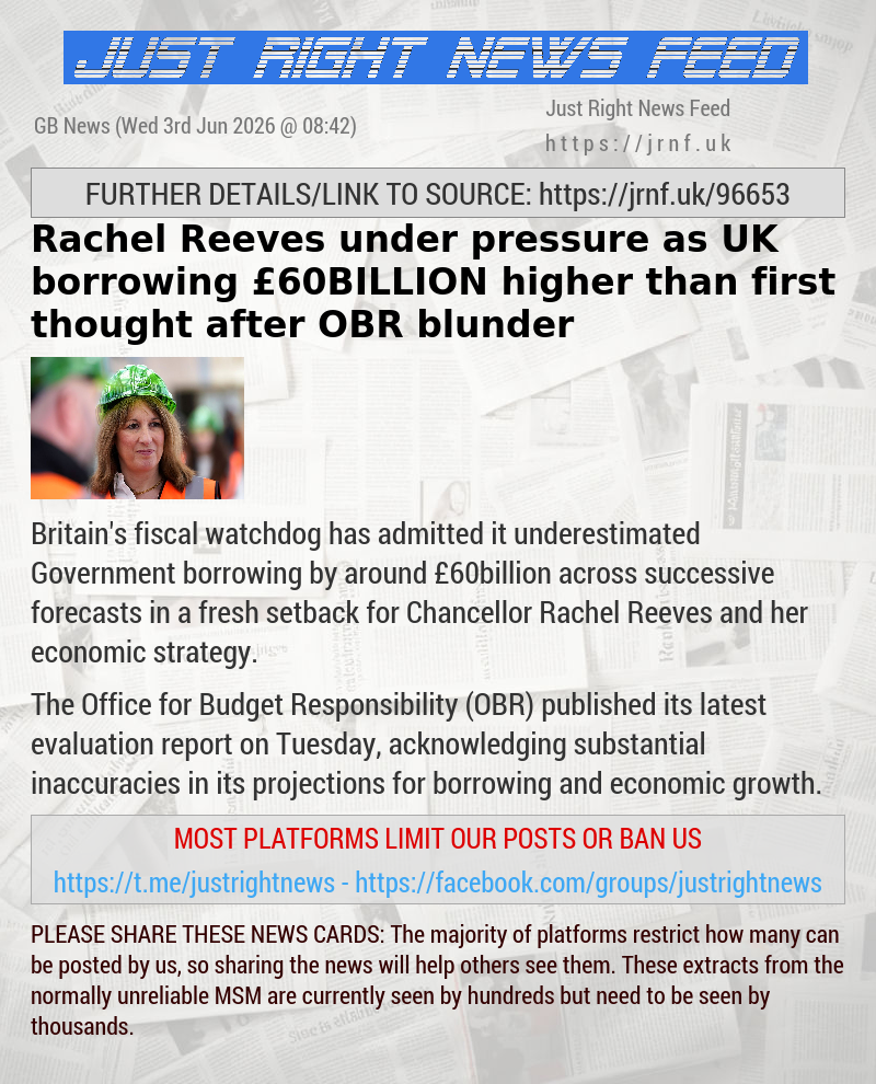 Rachel Reeves under pressure as UK borrowing &pound;60BILLION higher than first thought after OBR blunder