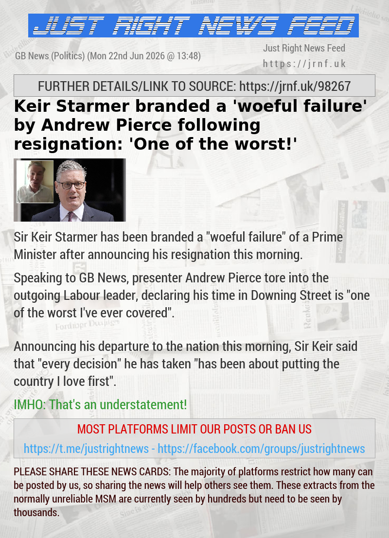 Keir Starmer branded a ’woeful failure’ by Andrew Pierce following resignation: ’One of the worst!’