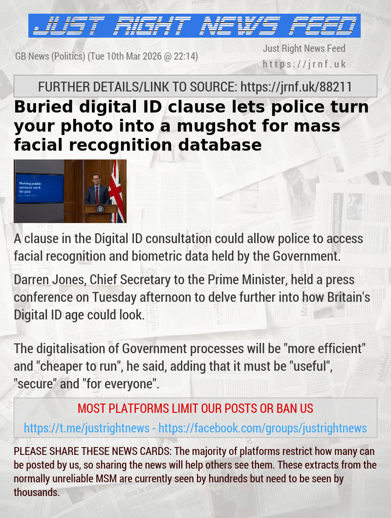 Buried digital ID clause lets police turn your photo into a mugshot for mass facial recognition database