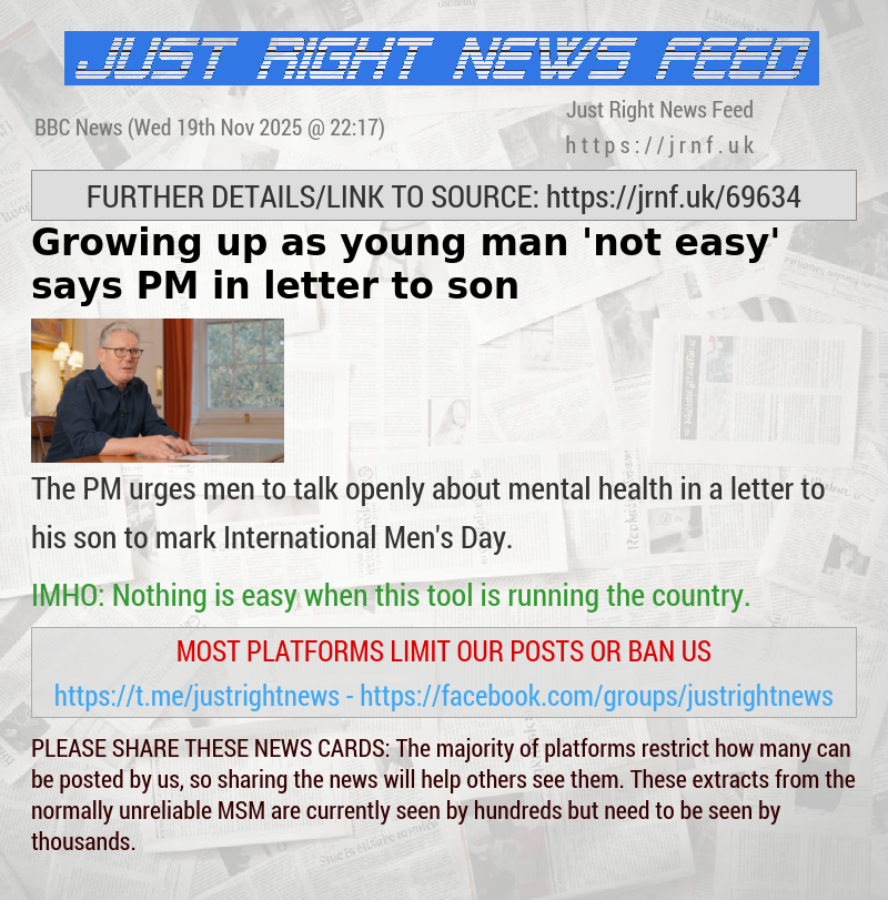 Growing up as young man ’not easy’ says PM in letter to son