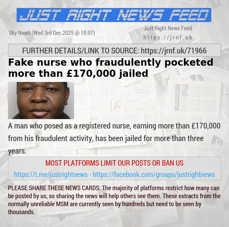 Fake nurse who fraudulently pocketed more than &pound;170,000 jailed