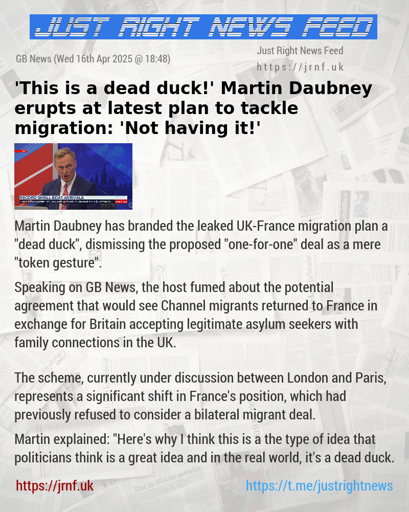’This is a dead duck!’ Martin Daubney erupts at latest plan to tackle migration: ’Not having it!’