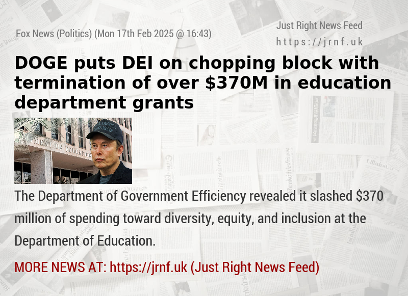 DOGE puts DEI on chopping block with termination of over $370M in education department grants