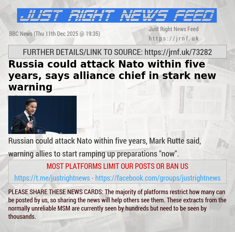 Russia could attack Nato within five years, says alliance chief in stark new warning