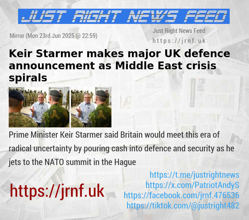Keir Starmer makes major UK defence announcement as Middle East crisis spirals 