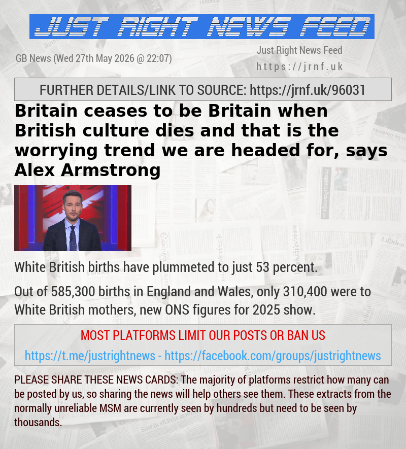 Britain ceases to be Britain when British culture dies and that is the worrying trend we are headed for, says Alex Armstrong