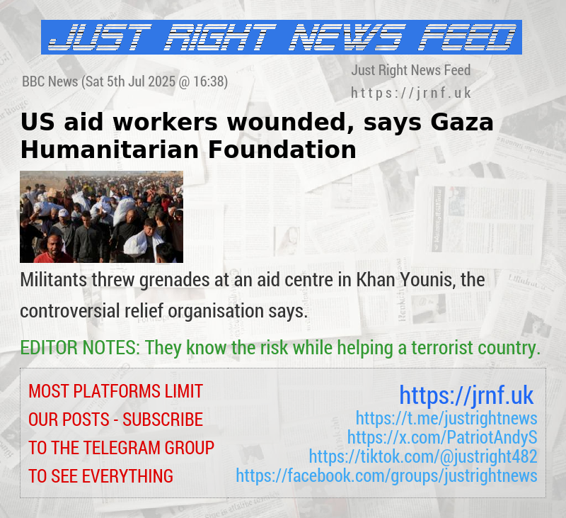 US aid workers wounded, says Gaza Humanitarian Foundation