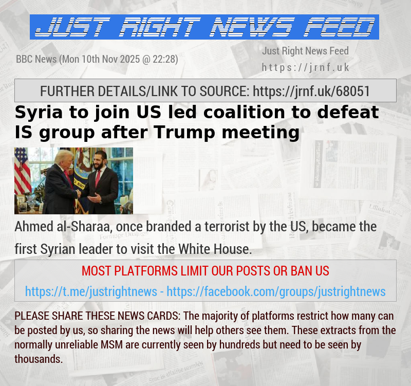Syria to join US—led coalition to defeat IS group after Trump meeting