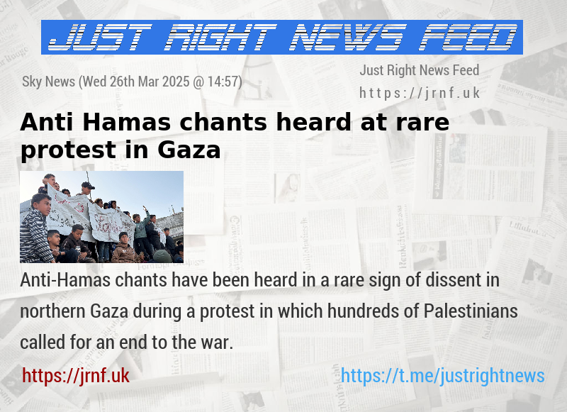 Anti—Hamas chants heard at rare protest in Gaza