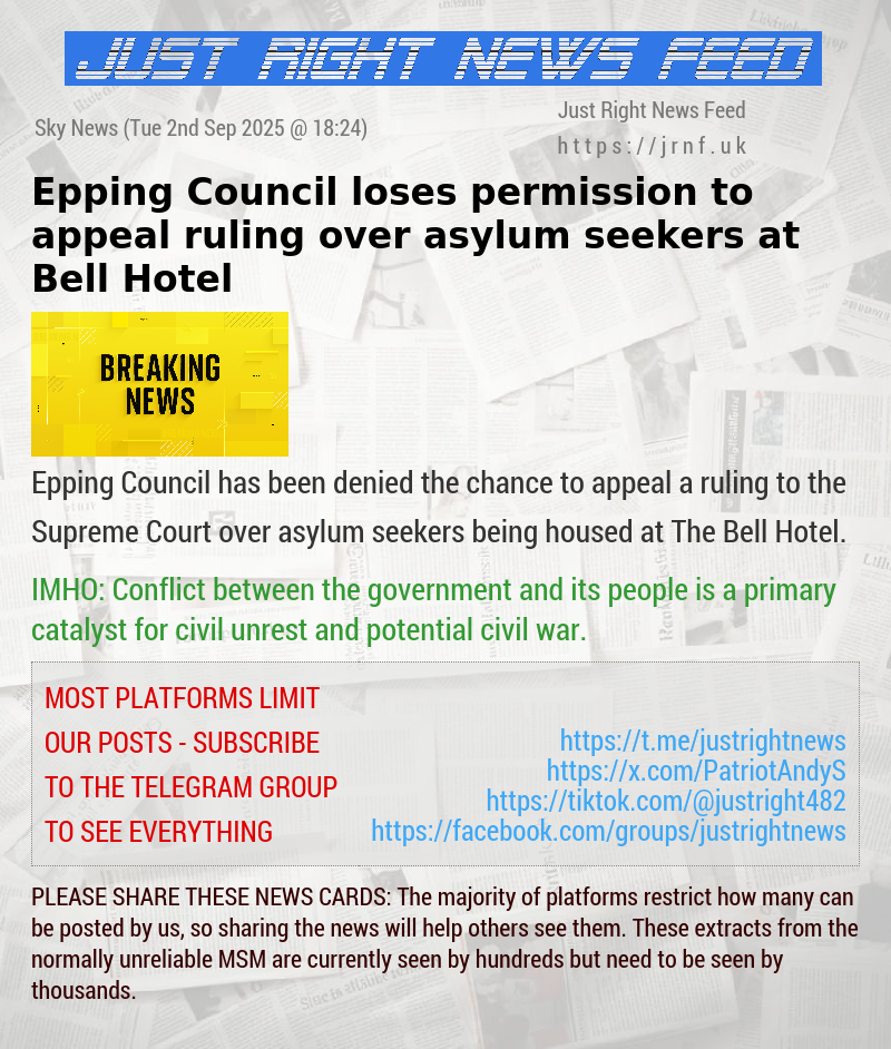 Epping Council loses permission to appeal ruling over asylum seekers at Bell Hotel