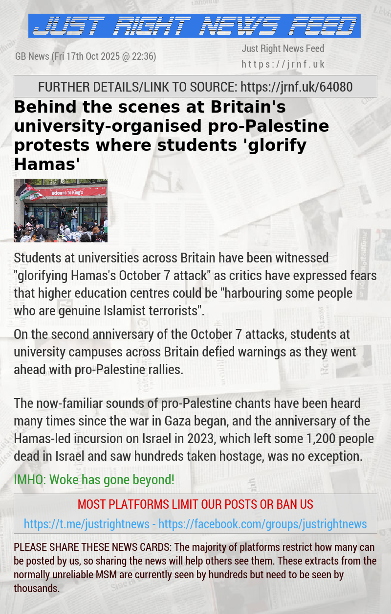 Behind the scenes at Britain’s university—organised pro—Palestine protests where students ’glorify Hamas’