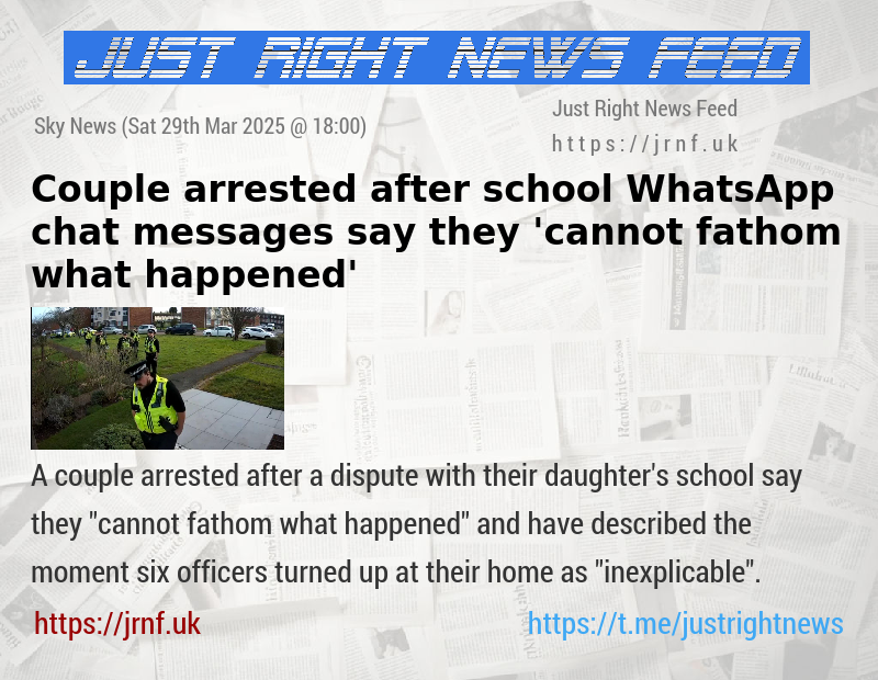 Couple arrested after school WhatsApp chat messages say they ’cannot fathom what happened’