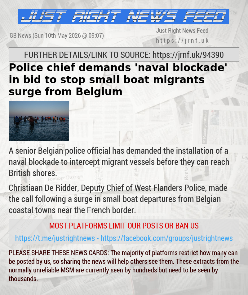 Police chief demands ’naval blockade’ in bid to stop small boat migrants surge from Belgium
