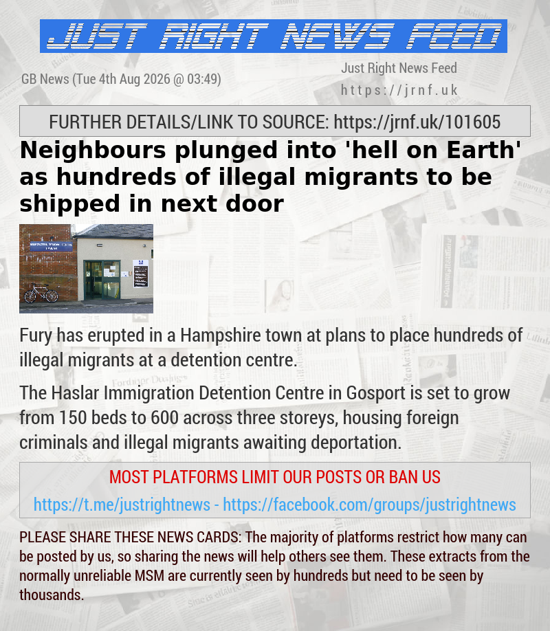 Neighbours plunged into ’hell on Earth’ as hundreds of illegal migrants to be shipped in next door