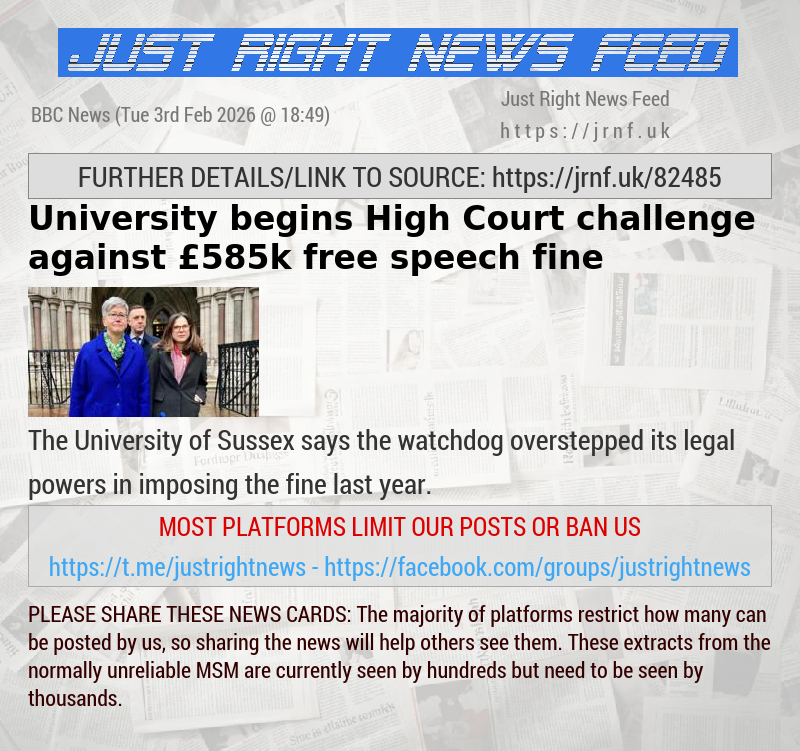 University begins High Court challenge against &pound;585k free speech fine