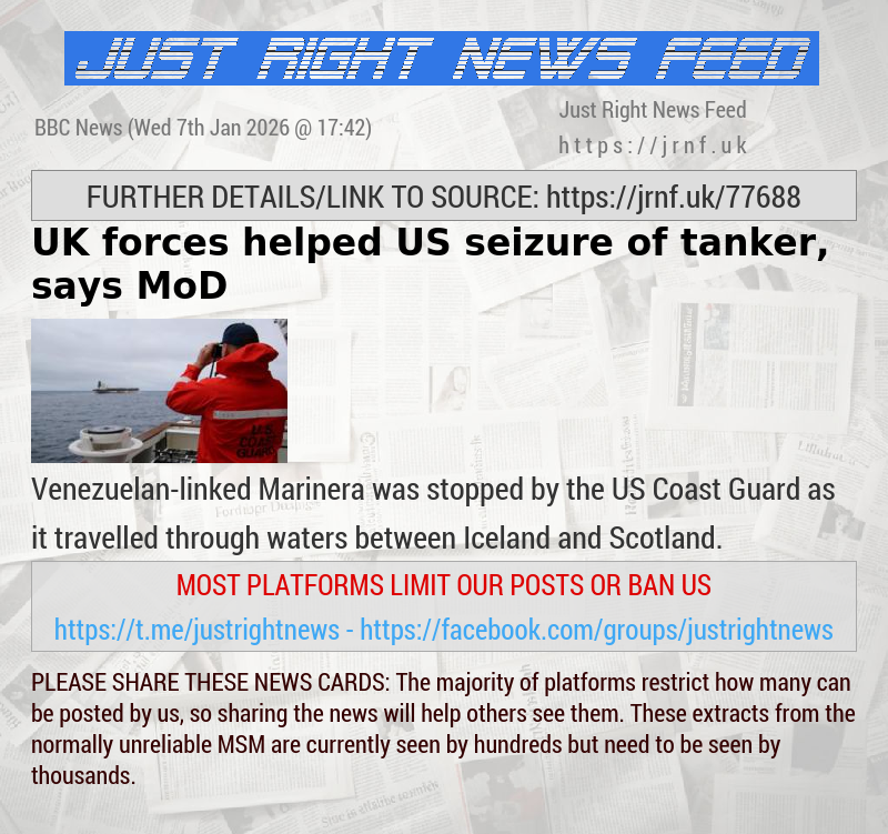 UK forces helped US seizure of tanker, says MoD