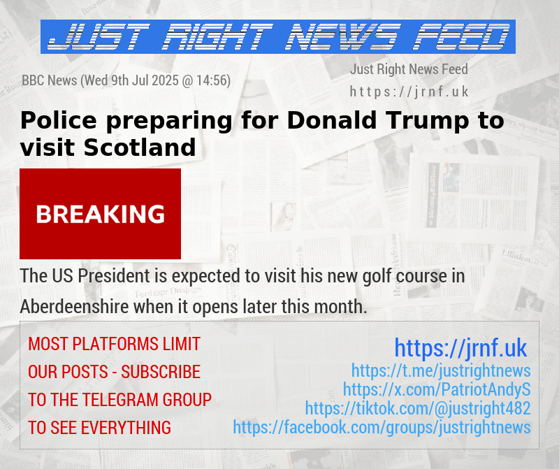 Police preparing for Donald Trump to visit Scotland