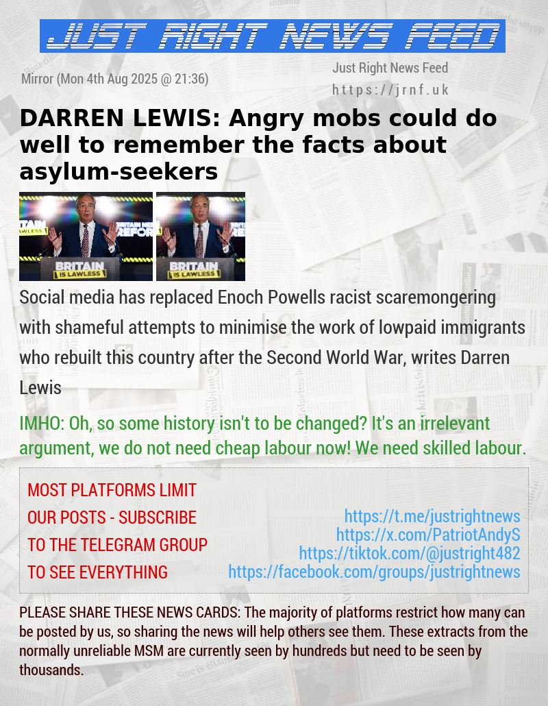 DARREN LEWIS: Angry mobs could do well to remember the facts about asylum—seekers
