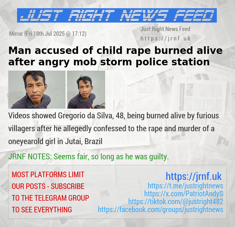 Man accused of child rape burned alive after angry mob storm police station