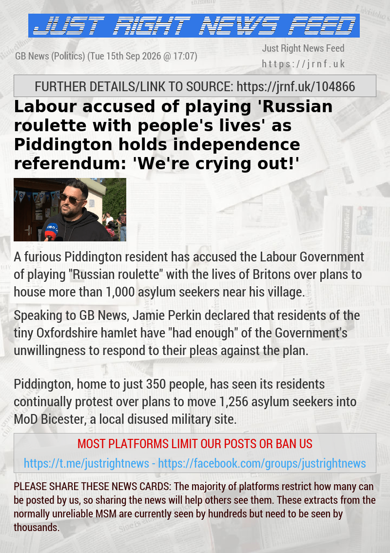 Labour accused of playing ’Russian roulette with people’s lives’ as Piddington holds independence referendum: ’We’re crying out!’
